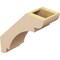 Ekena Millwork 5-inch W x 14-inch D x 14-inch H Olympic Rough Cedar Woodgrain TimberThane Knee Brace, Primed BRCUR05X14X14OLYRCPR - alternate 5